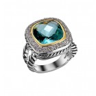 Blue stone cable ring